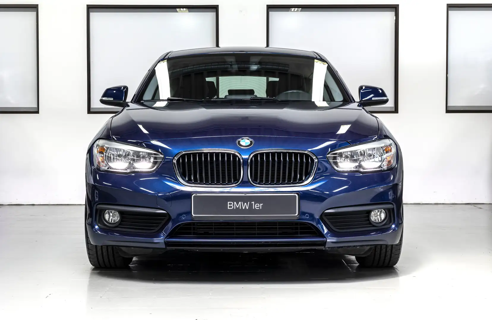 BMW 118 i ADVANTAGE T-LEDER SHZ KLIMA PDC TEMP AHK ALU 16" Blau - 2