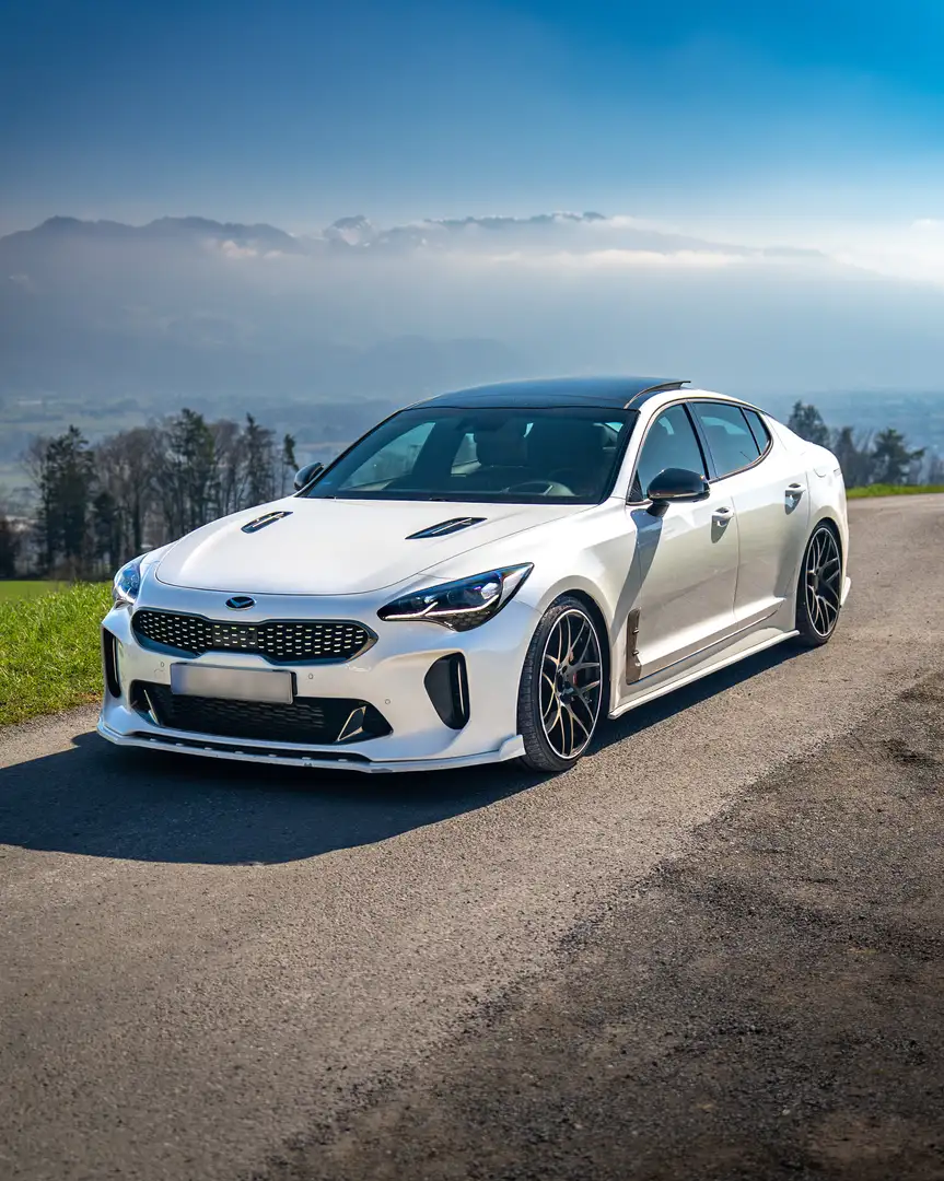 Kia Stinger 3.3 T-GDI AWD GT EINZELSTÜCK TÜV+SERVICE NEU VOL Bianco - 2