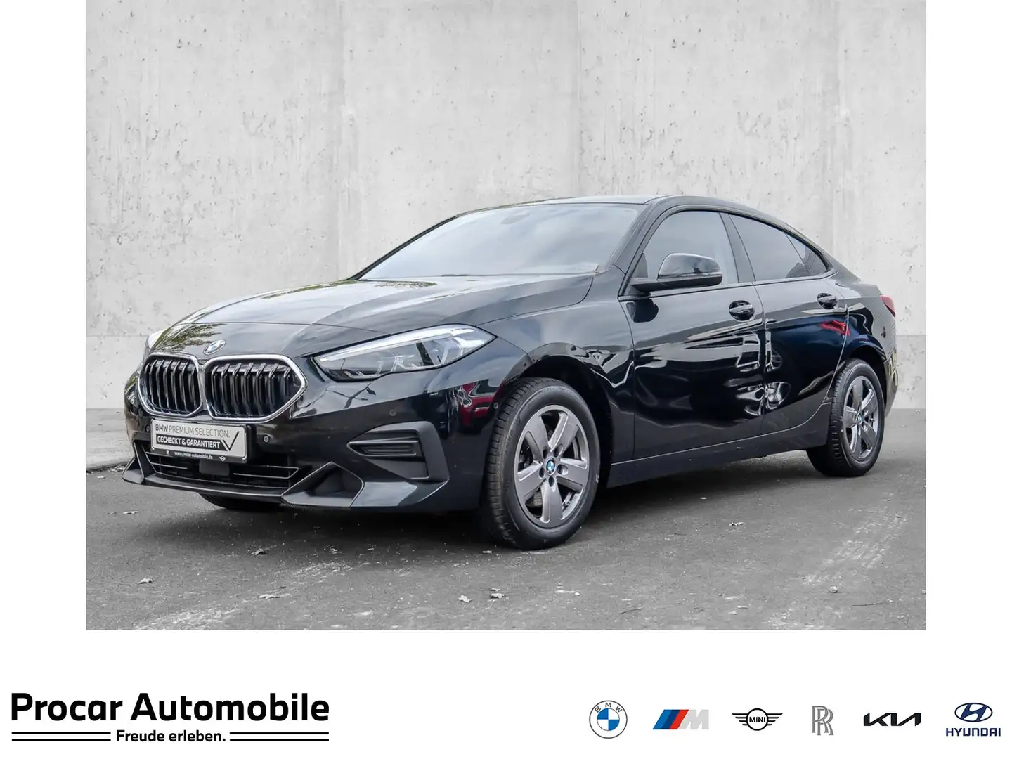 BMW 218 i Gran Coupé RFK NAVI LED PDC V+H DAB Klima Schwarz - 1