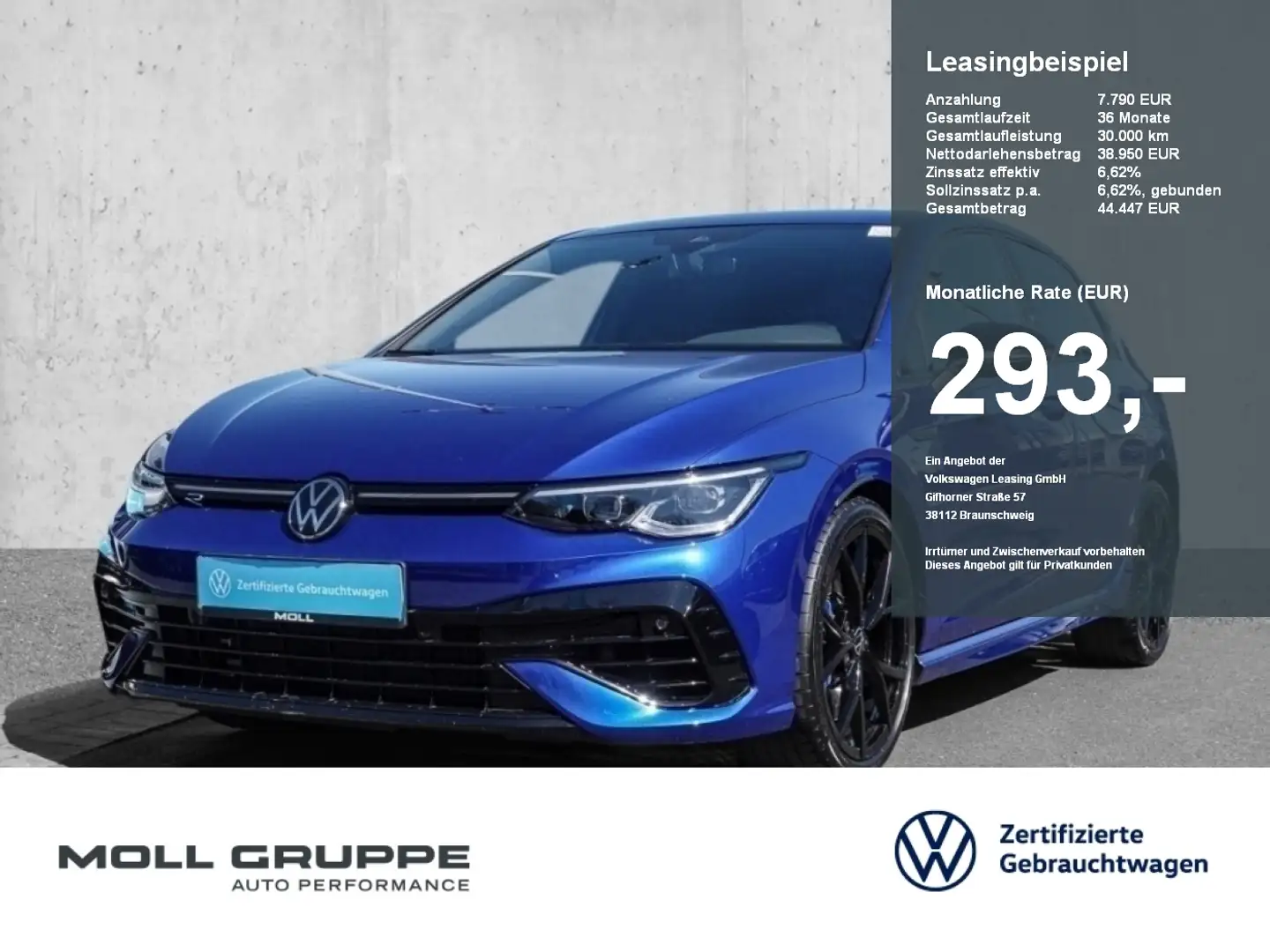Volkswagen Golf R 2.0 FSI 4Motion DSG LED LM ACC PDC DYNLI Blue - 1