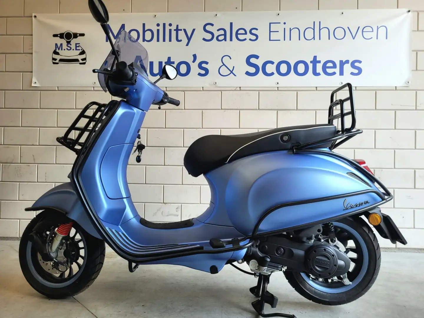 Vespa Sprint Snorscooter ,Custom Paint ! NIEUW Demo Blauw - 2