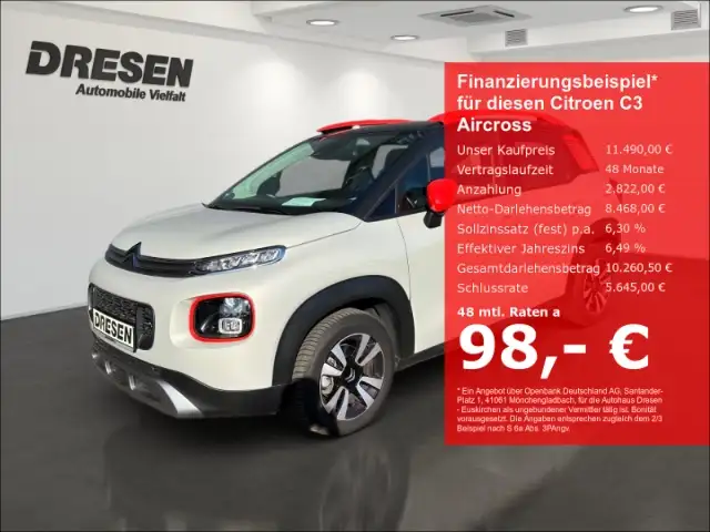 Citroën C3 Aircross 1.2 PureTech SHINE Klima/Sitzheizung/LM Felgen
