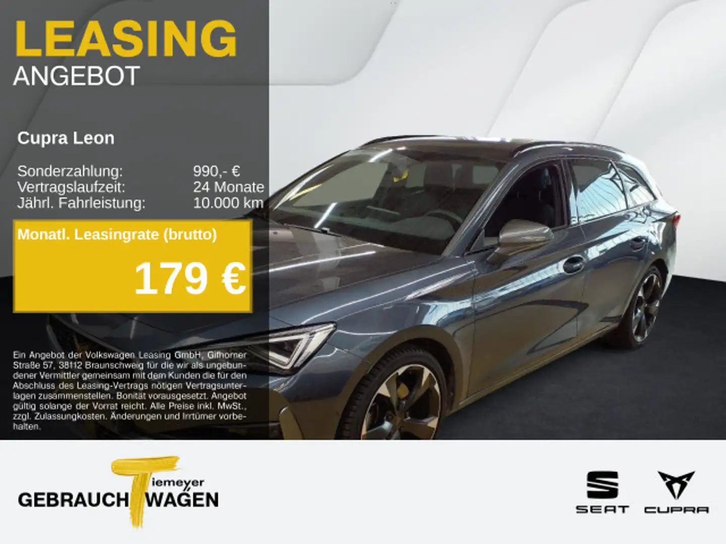 CUPRA Leon Sportstourer 2.0 TSI DSG NAVI KAMERA LED LM Grau - 1