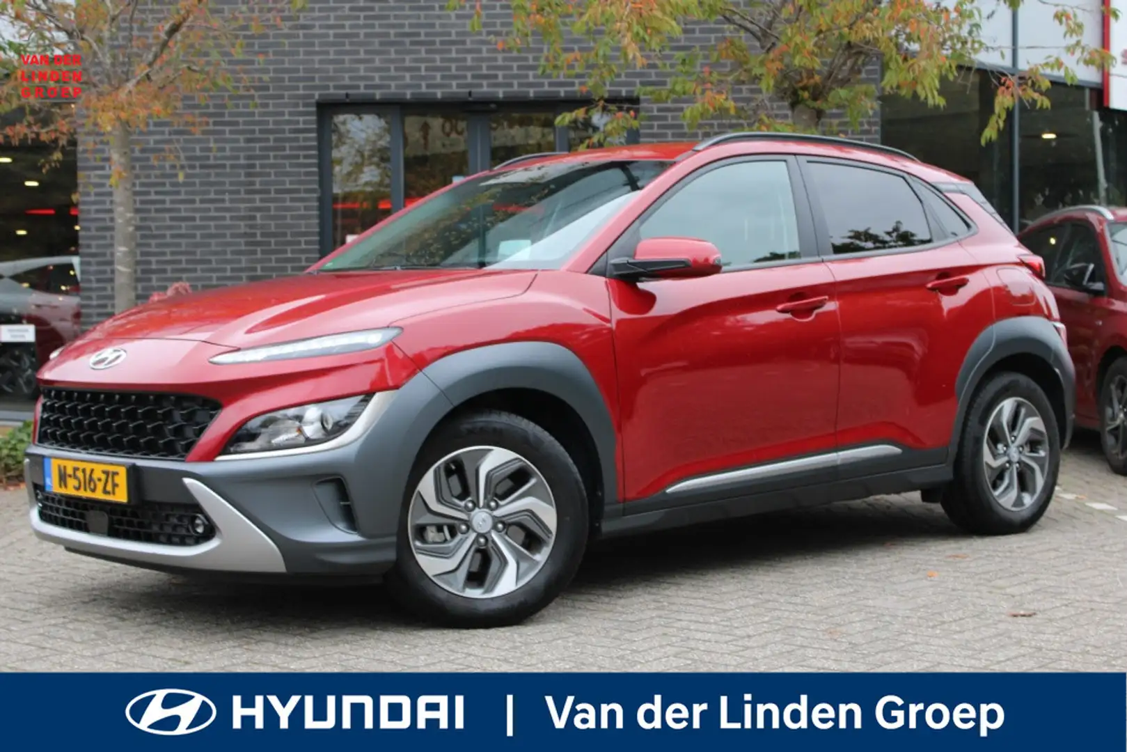 Hyundai KONA 1.6 GDI HEV Fashion Navi/Cam/16"/Trekhaak "RIJKLAA Rouge - 1
