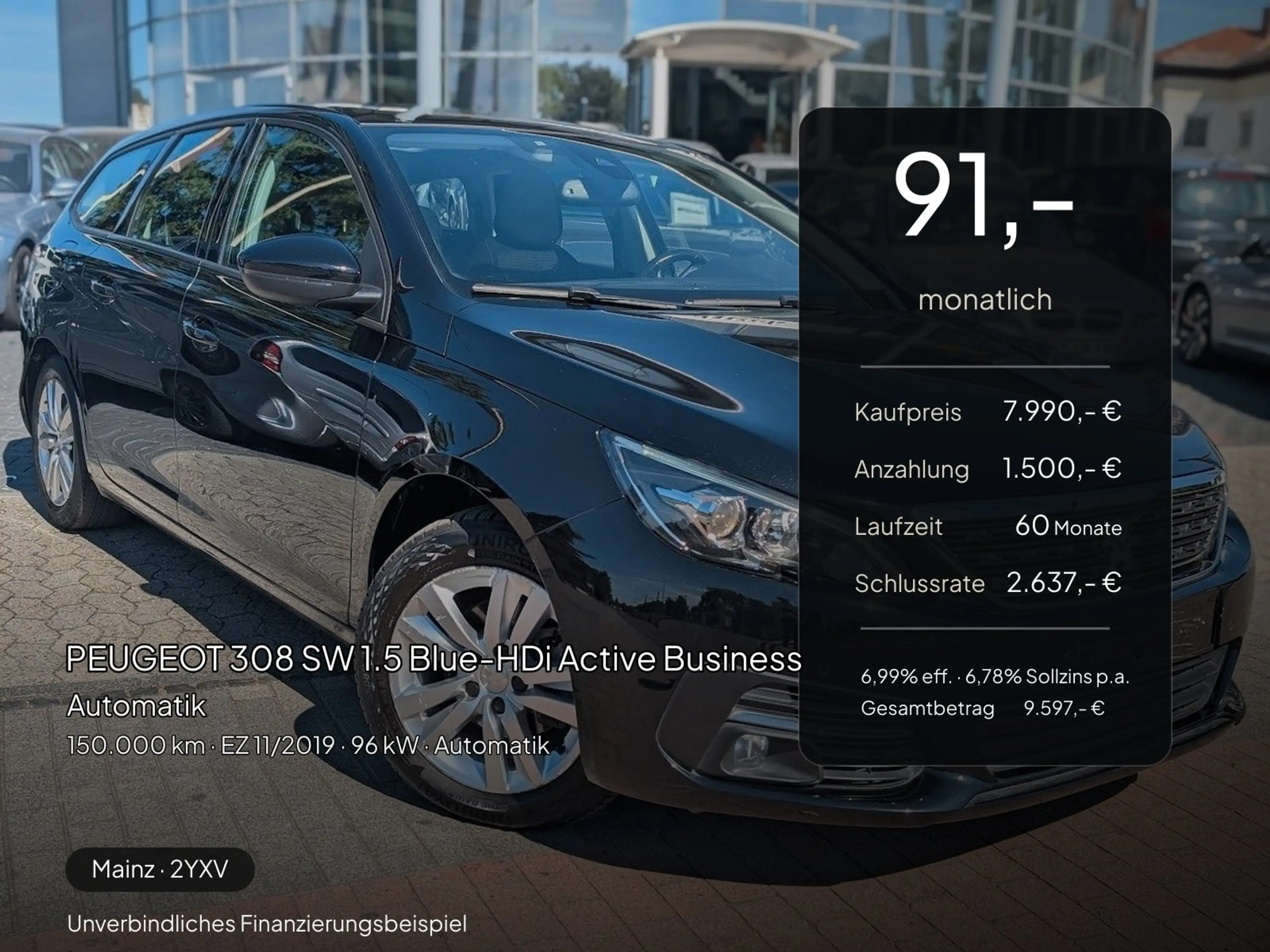 Peugeot 308 308 SW 1.5 Blue-HDi Active Business Automatik — photo 2