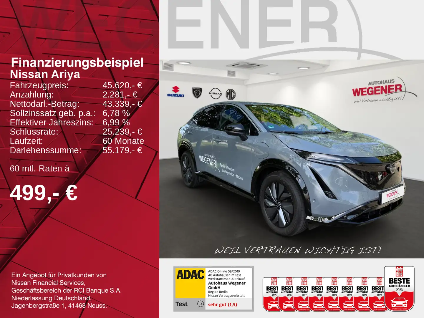 Nissan Ariya ARIYA EVOLVE PACK 87kWh (242PS)  Premiumlack. Un Gris - 2