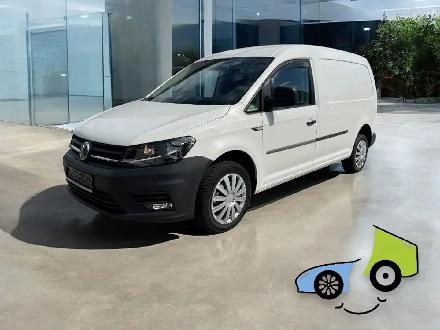 Volkswagen Caddy Kasten 2.0 TDI/Maxi Tempomat/AHK/Fenster Weiß - 1