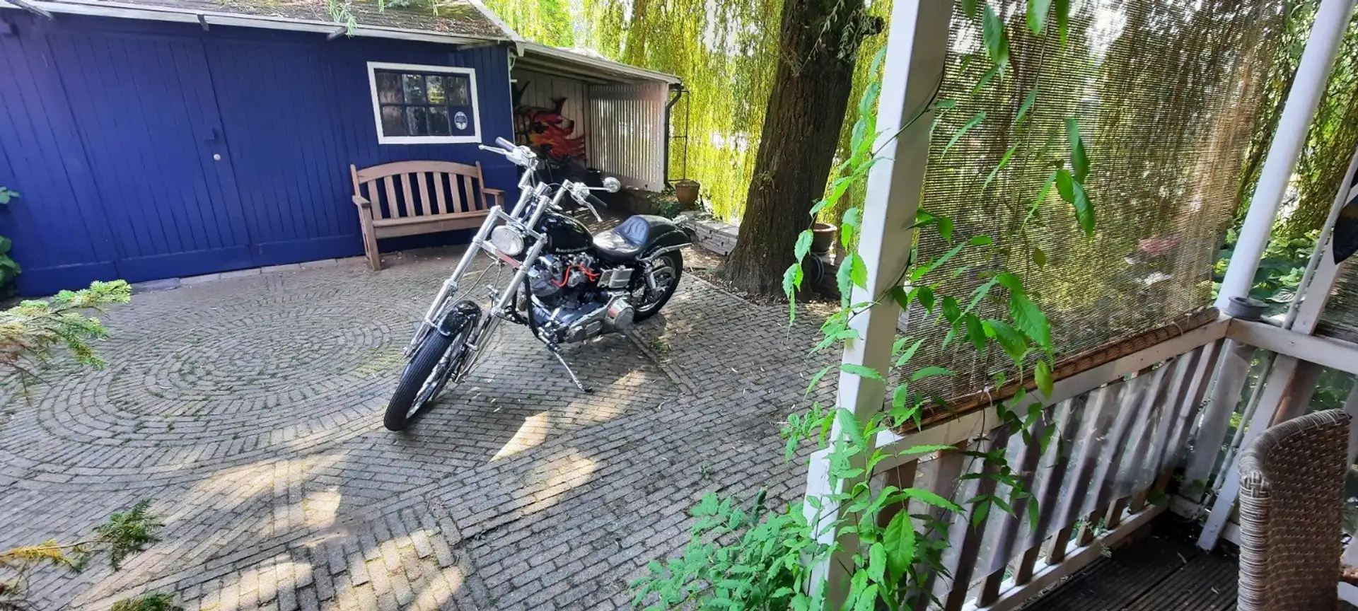 Harley-Davidson Late Shovel 1977 FLH,omgebouwd Чорний - 1