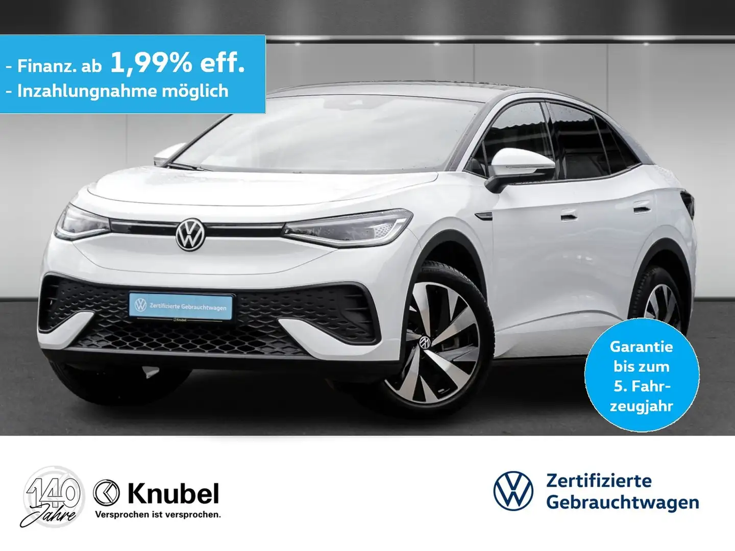 Volkswagen ID.5 Pro IQ.Light Navi AHK ACC 20" Wärmepumpe Weiß - 1