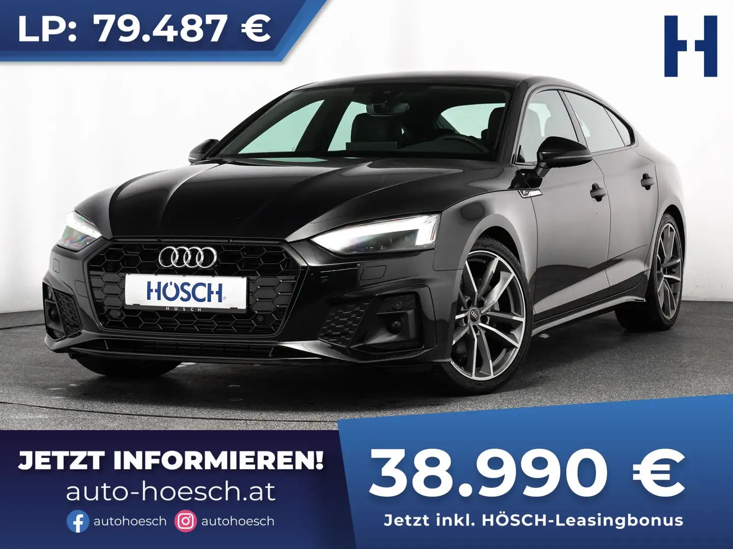 Audi A5 SB 40 TFSI 2xS-LINE TRAUMEXTRAS -52% Schwarz - 1