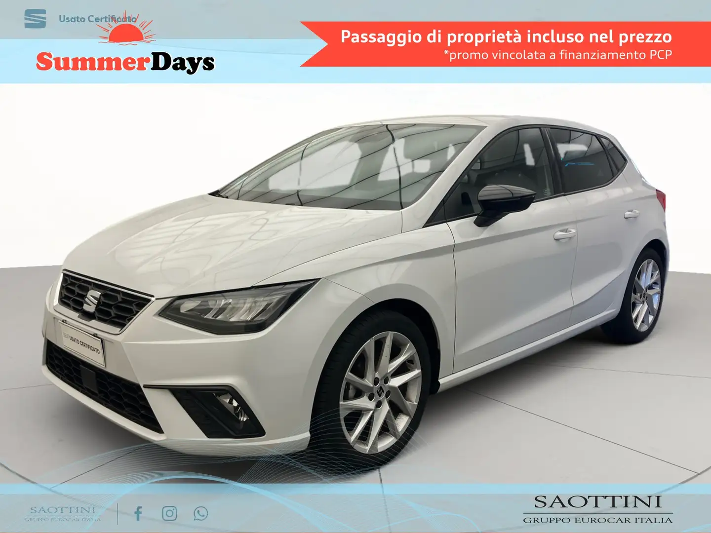 SEAT Ibiza 1.0 ecotsi FR 95 CV Weiß - 1