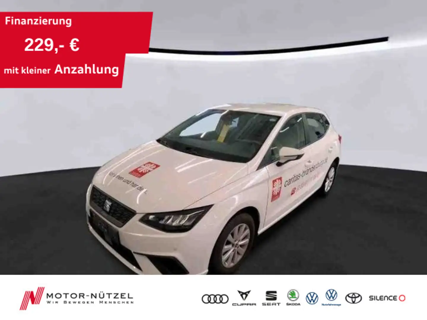 SEAT Ibiza 1.0 TSI STYLE LED+NAVI+APP+GRA+SHZ+PDC+RFK Weiß - 1