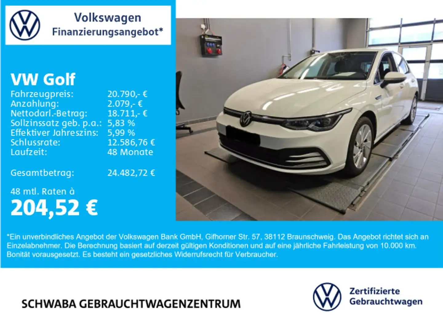 Volkswagen Golf VIII Style 1.5 TSI *LED*ACC*NAVI*PDC*8-fach Alb - 1