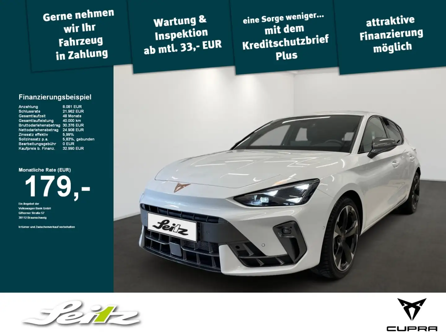 CUPRA Leon 2.0 TDI *LED*KAMERA*NAVI*SITZH* Blanc - 1