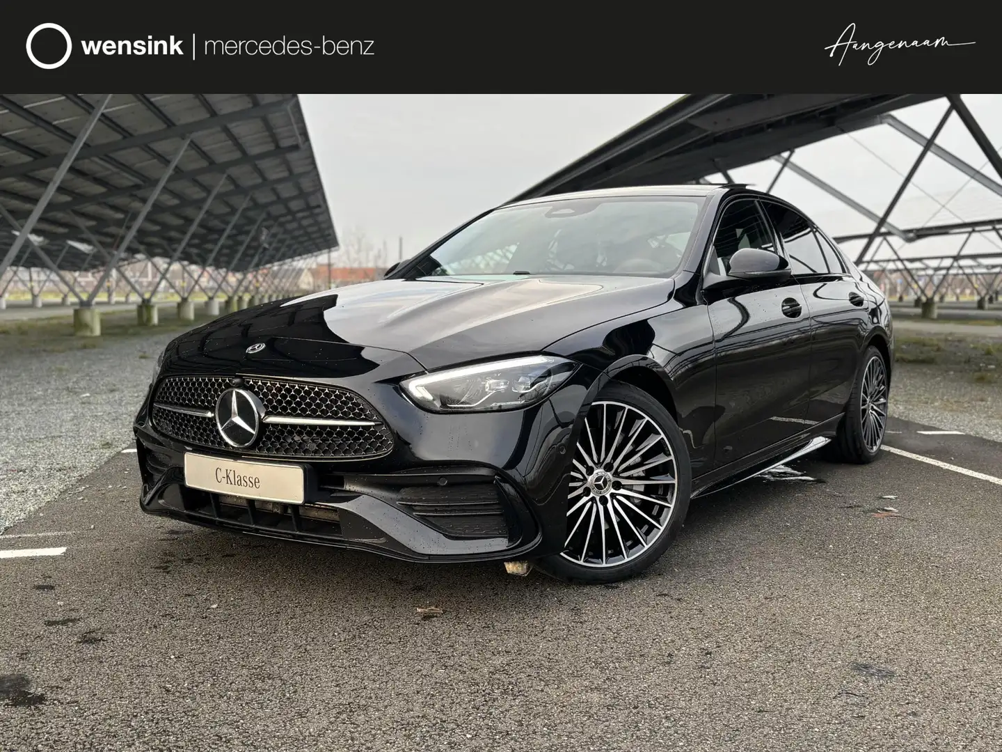 Mercedes-Benz C 180 Star Edition AMG Line | Night | Panoramadak | Burm Fekete - 1