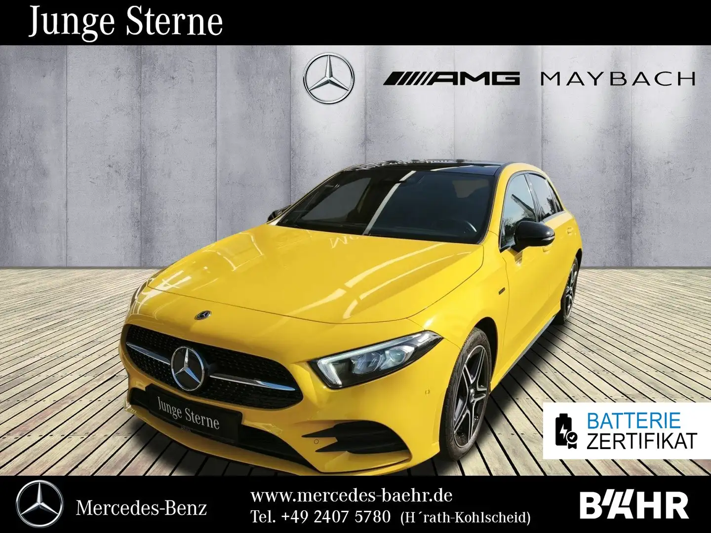Mercedes-Benz A 250 A 250 e AMG+Night/MBUX-Navi/LED/RFK/SHZ/LMR-18" Желтый - 1