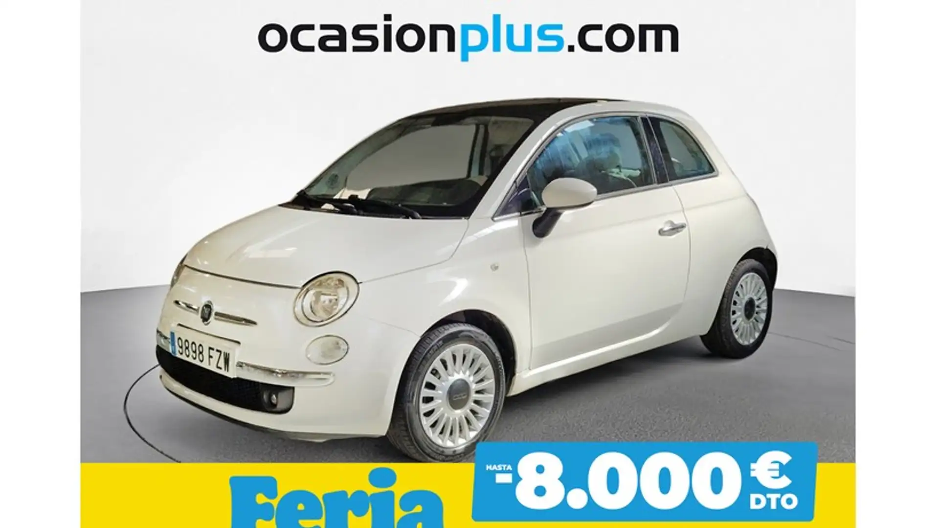 Fiat 500 1.2 Lounge Blanc - 1
