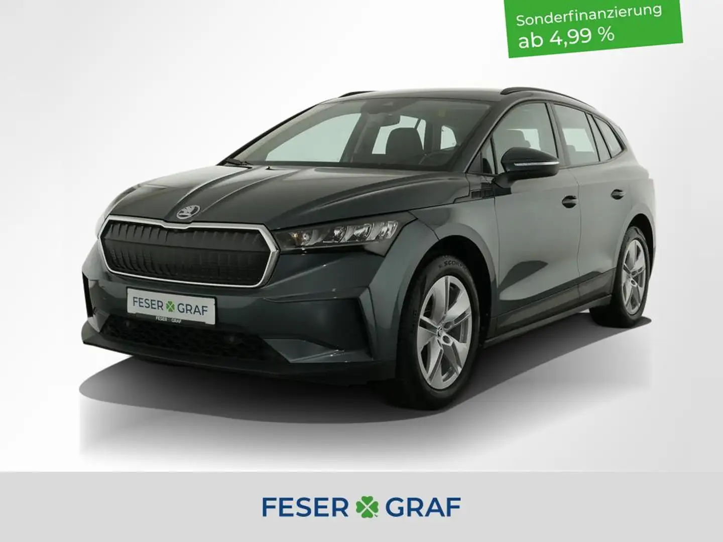 Skoda Enyaq iV 60 Loft Wärmepumpe/AHK/LED/Navi/Front-Spurhalte Grigio - 1