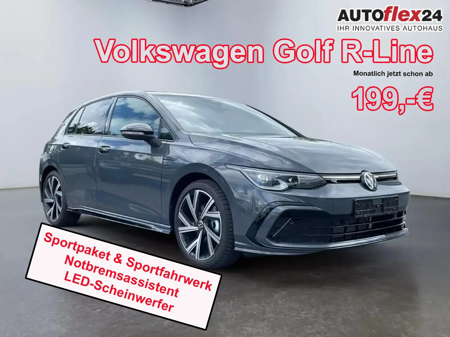 Volkswagen Golf R-Line 1,5 eTSI DSG ACC ViCo PDC Kam Nav 18 1.5... Grijs - 1