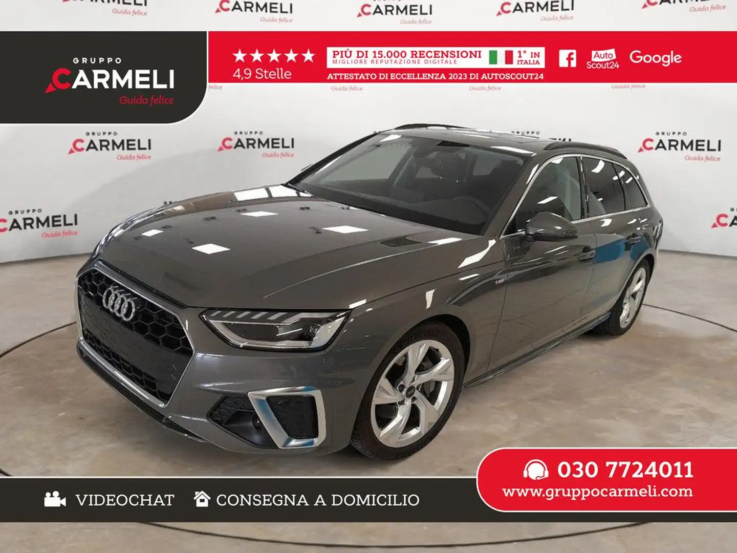 Audi A4 Avant 40 2.0 tdi mhev S line edition 204cv Grigio - 1