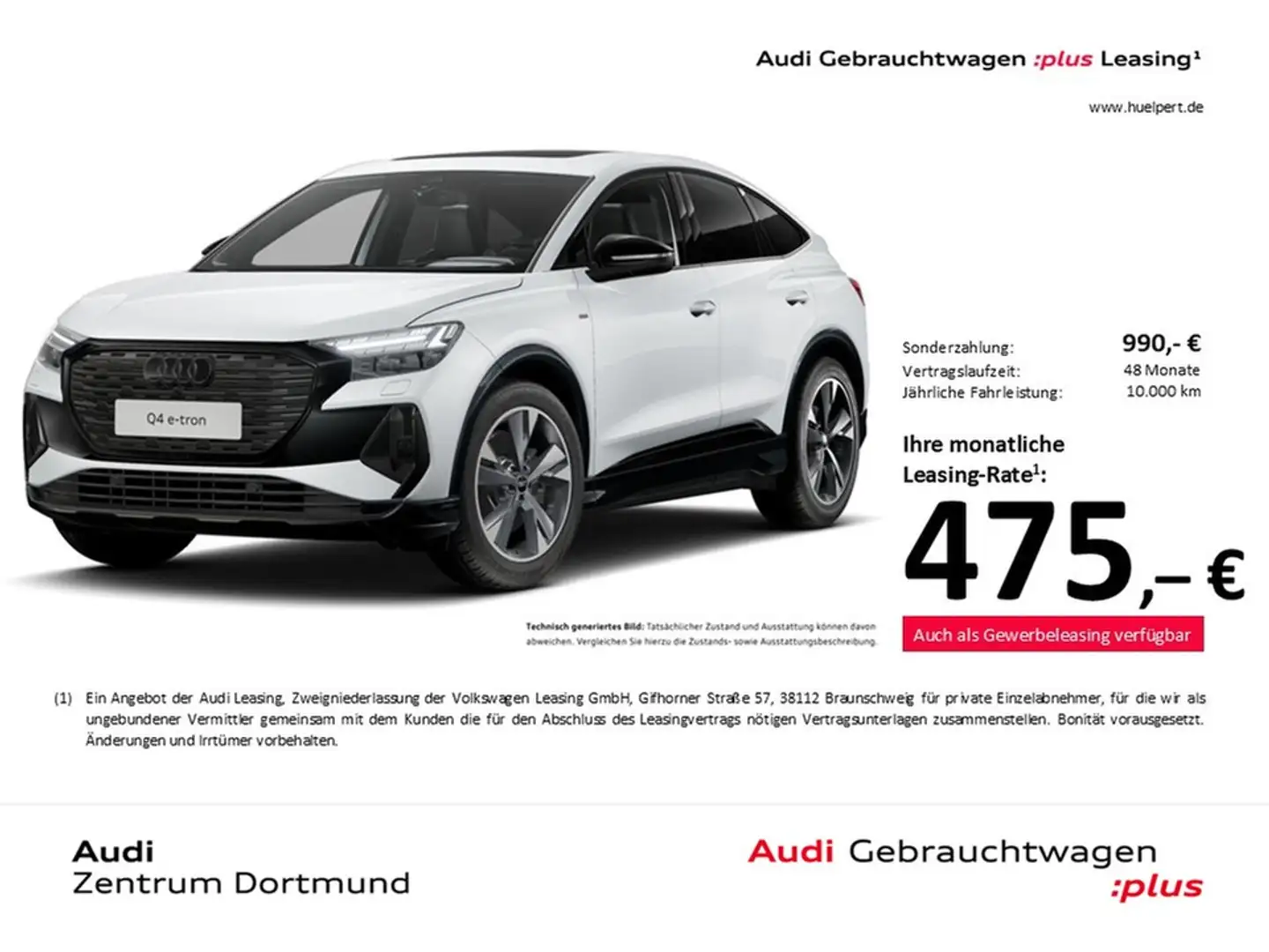 Audi Q4 e-tron Sportback 45 S LINE BLACKPAK PANO AHK Weiß - 1