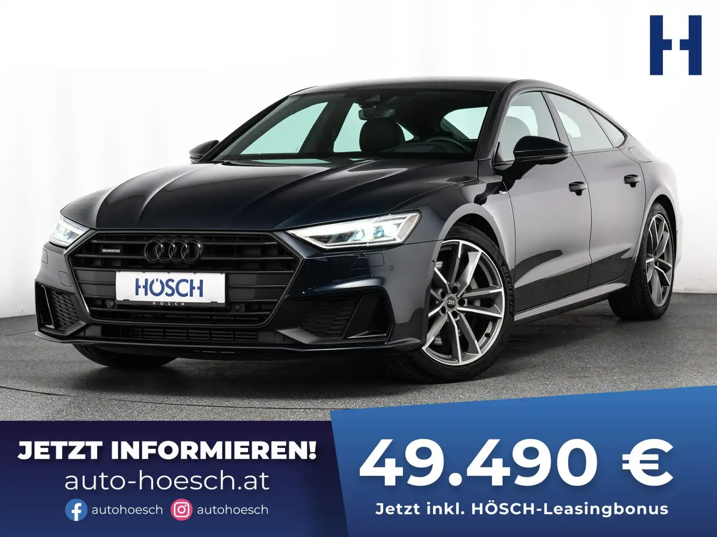 Audi A7 SB 50 TFSI e quattro 2xS LINE B&O HEAD-UP BLACK++ Bleu - 1