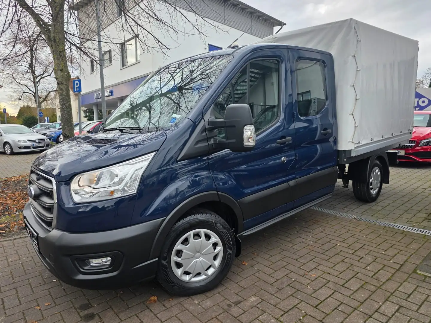 Ford Transit Pritsche 350 L2 Doppelkabine 4x4/Klima/ Blau - 1