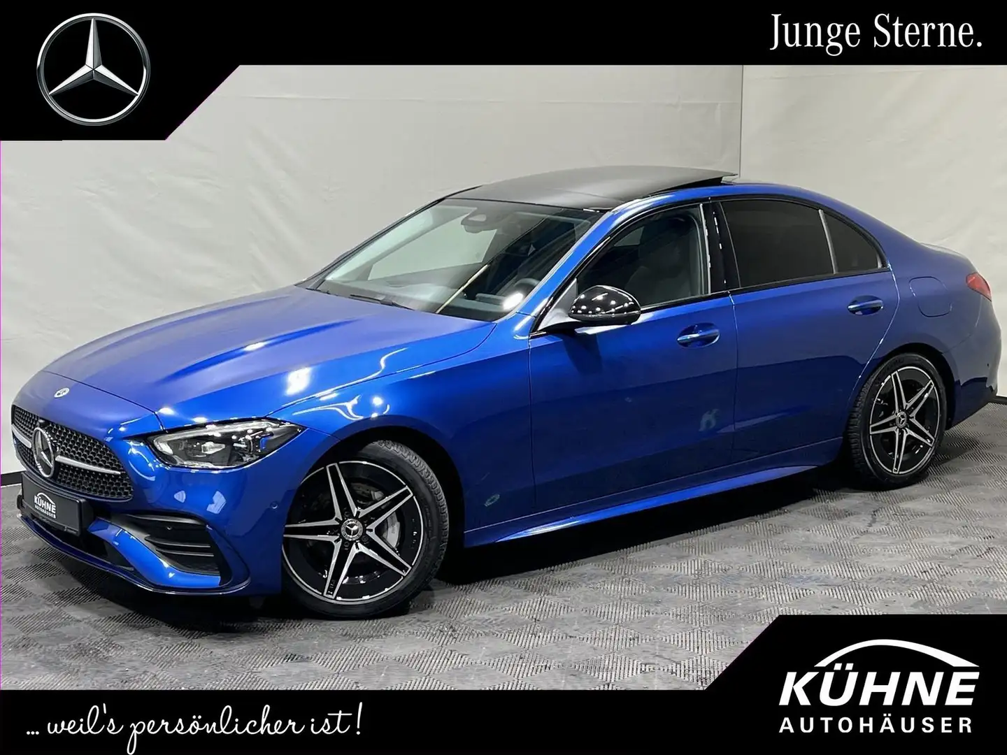 Mercedes-Benz C 300 de AMG Night Pano Burm3D 4xSHZ 360 Digital Bleu - 1