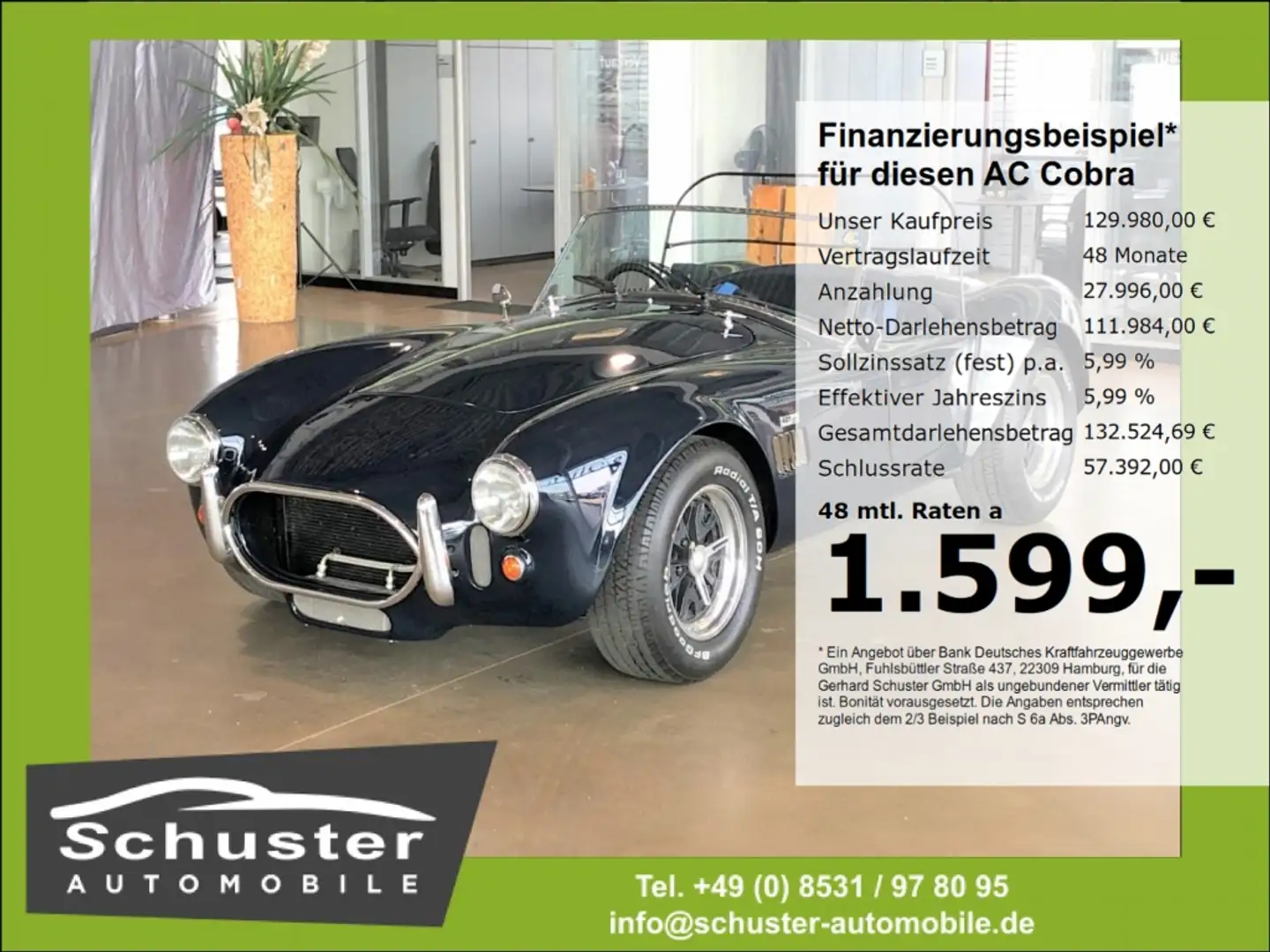 AC Cobra 427 V8 5.8l*Connolly-Leder Willans-Gurte Blau - 1