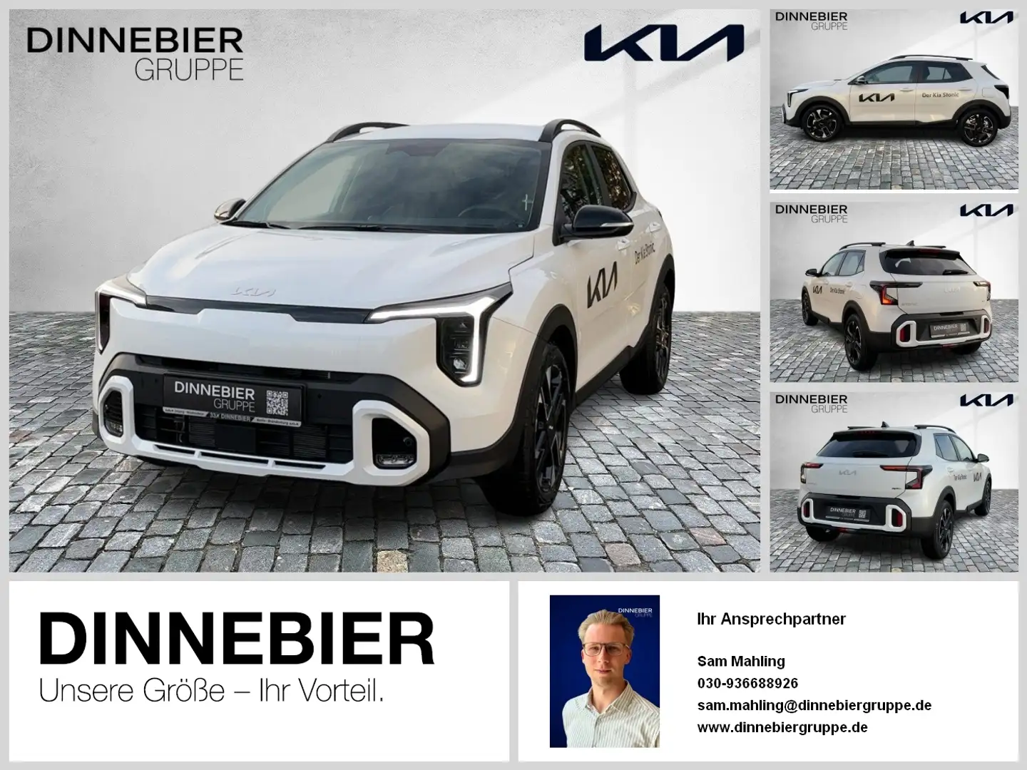 Kia Stonic 1.0T 115 48V DCT GTL ACC CAM LED NAVI TWA Weiß - 1