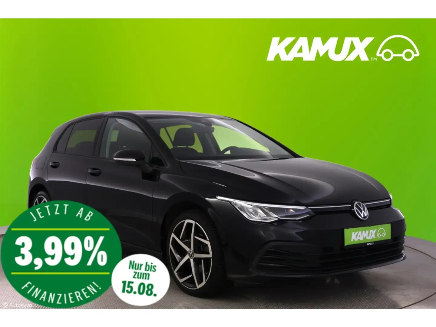 Volkswagen Golf VIII 1.5eTSI Limo DSG Life+LED+NAVI+VIRTUAL Schwarz - 1