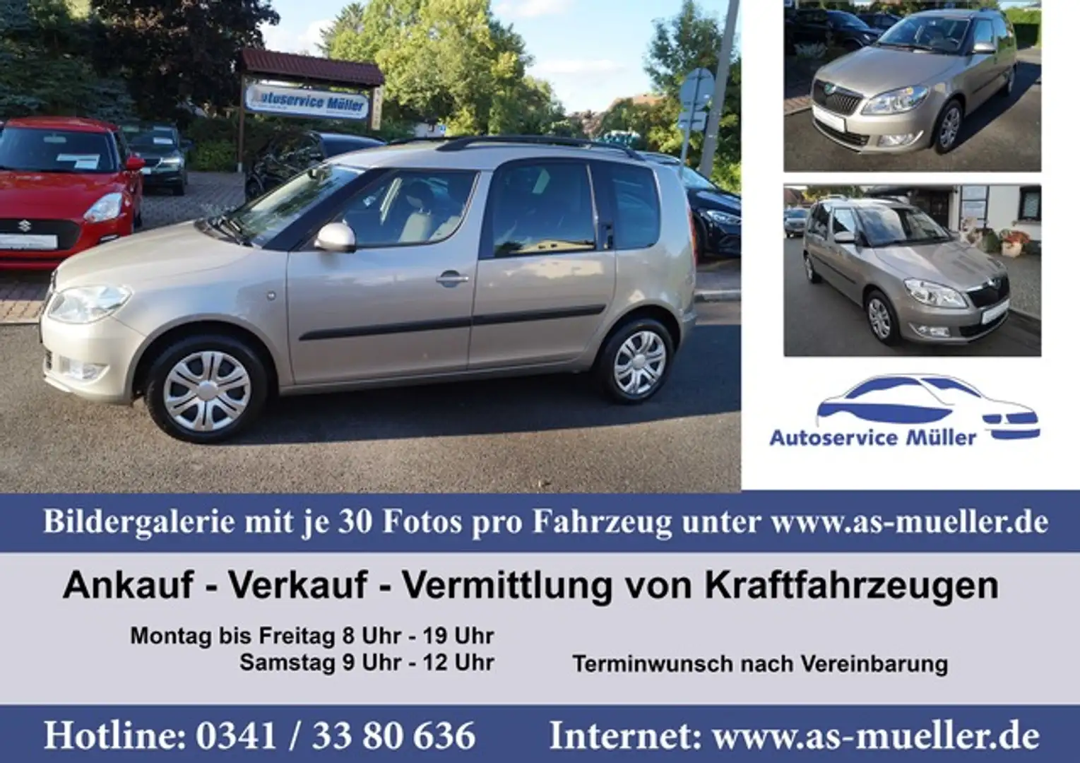 Skoda Roomster 77kw Standh.-Klimatr.-PDC-Sitz-49082 km Bronze - 1