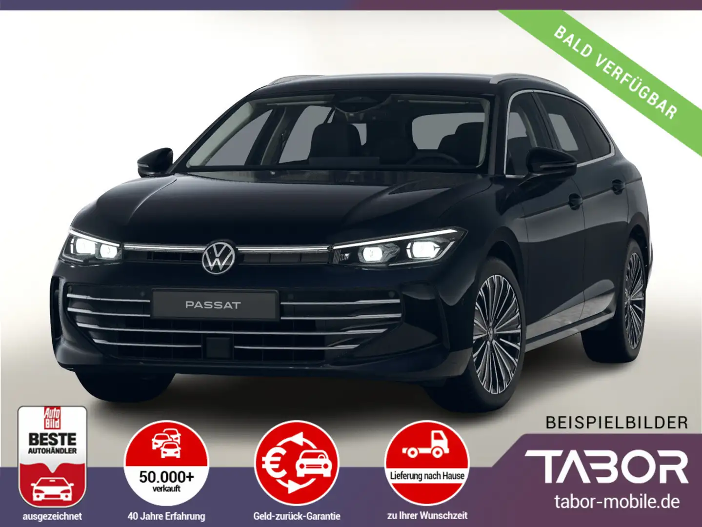 Volkswagen Passat Var. eTSI 150 DSG Eleg. Leder Matrix Nav+ Zwart - 2