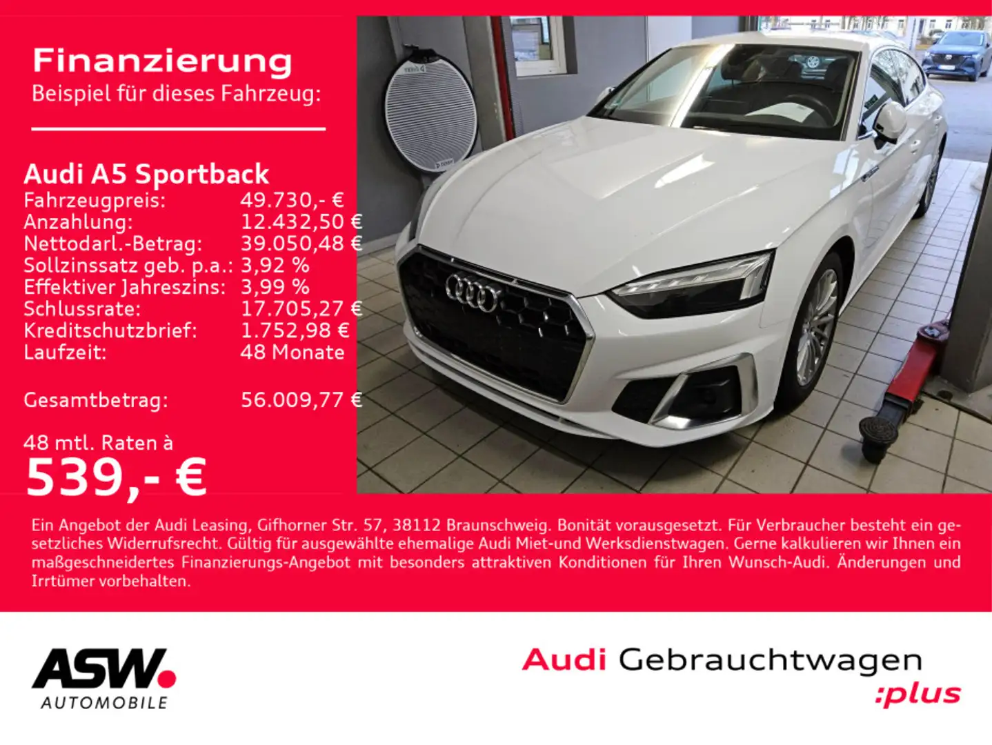 Audi A5 S line 45TFSI quattro Stroni Matrix Weiß - 1