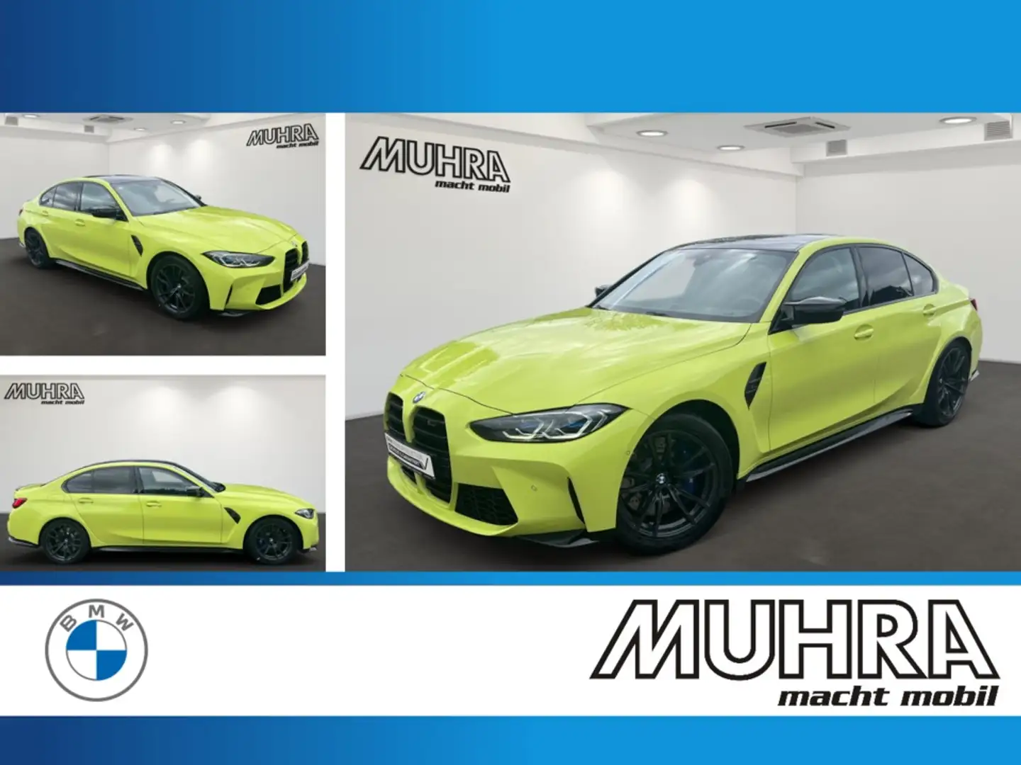 BMW M3 Competition Limo 18"/19" Laser H/K Leder RFK Жовтий - 1