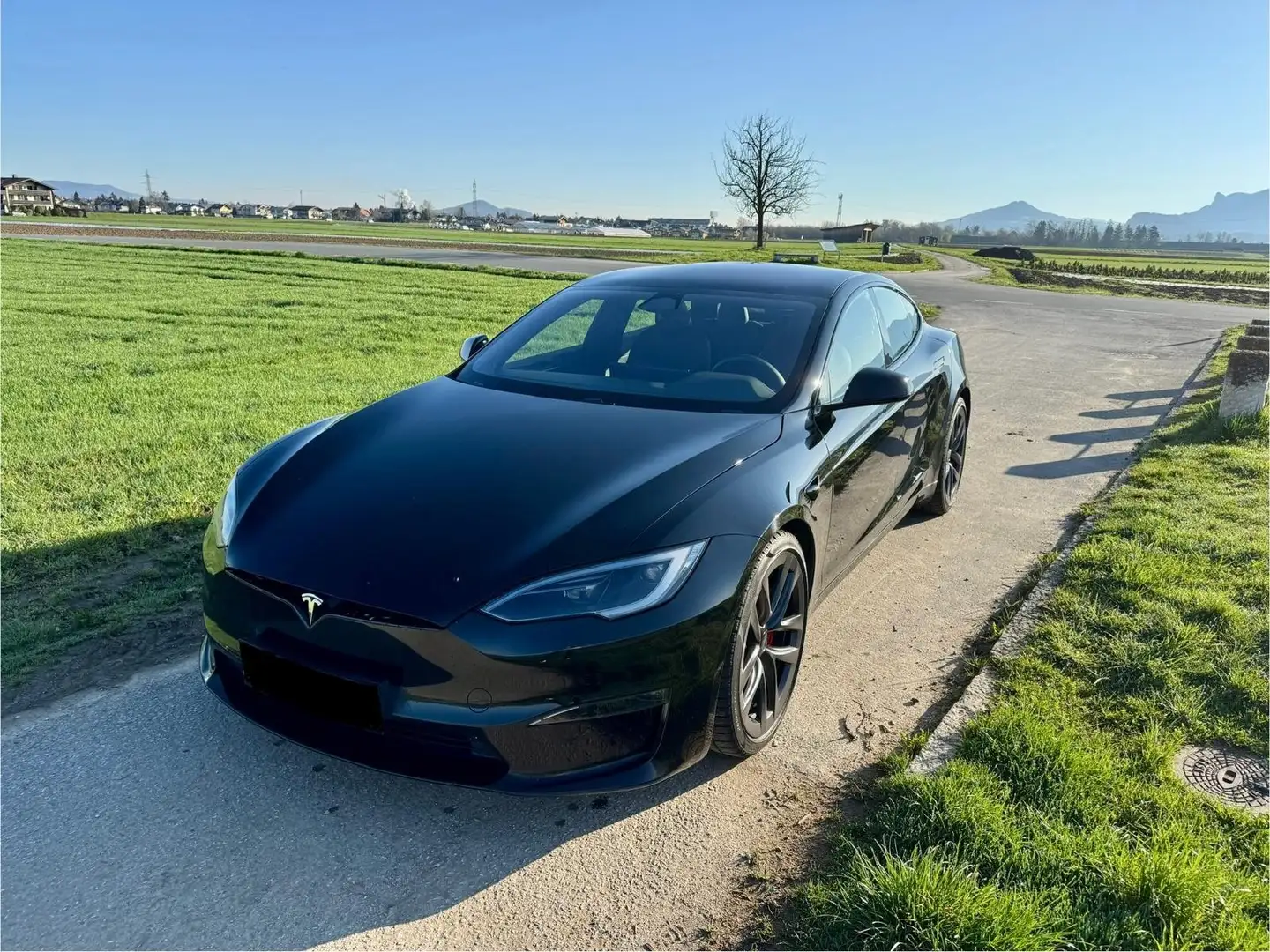 Tesla Model S Model S PLAID Solid Black Negro - 1