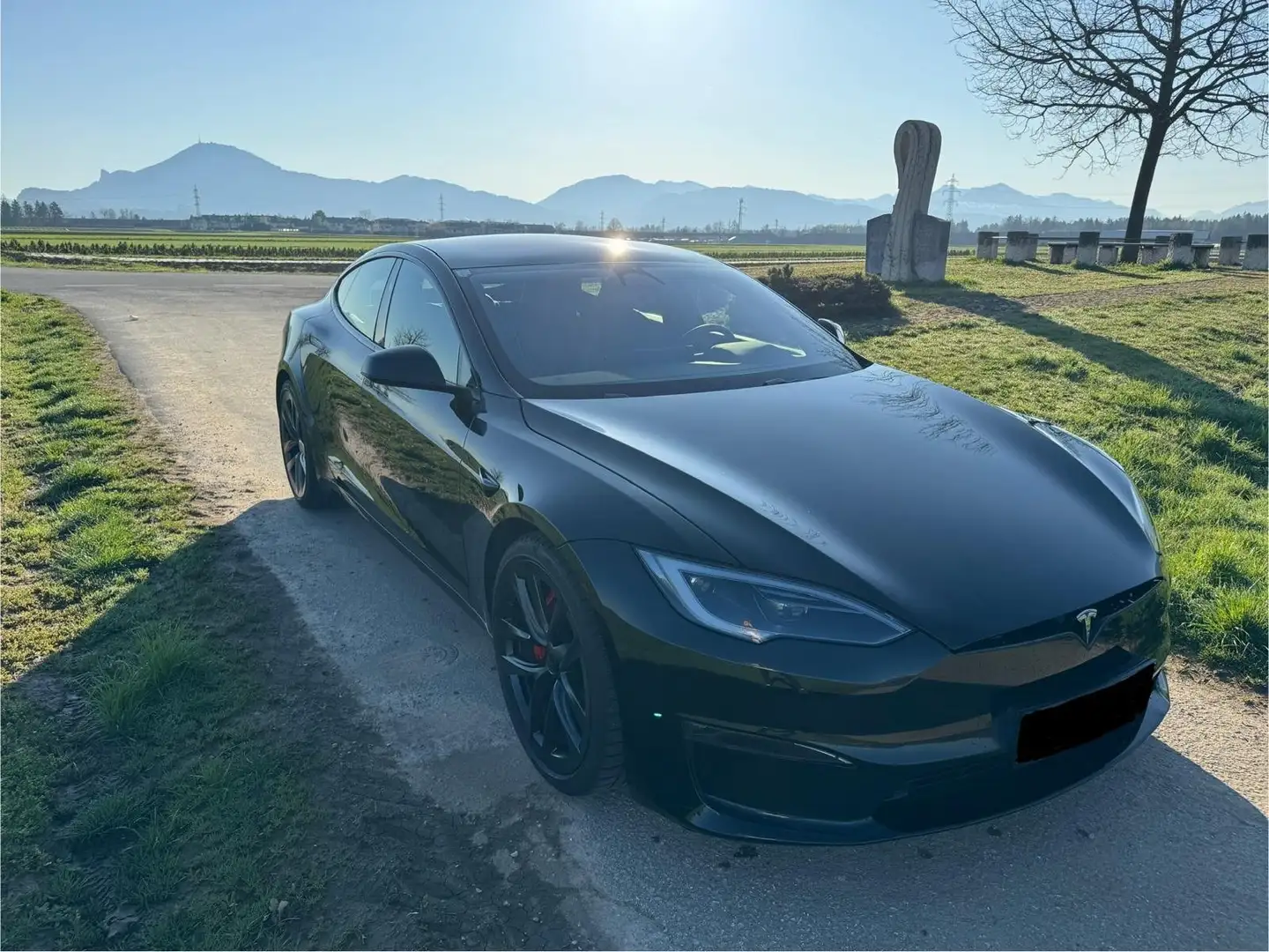 Tesla Model S Model S PLAID Solid Black Negro - 2