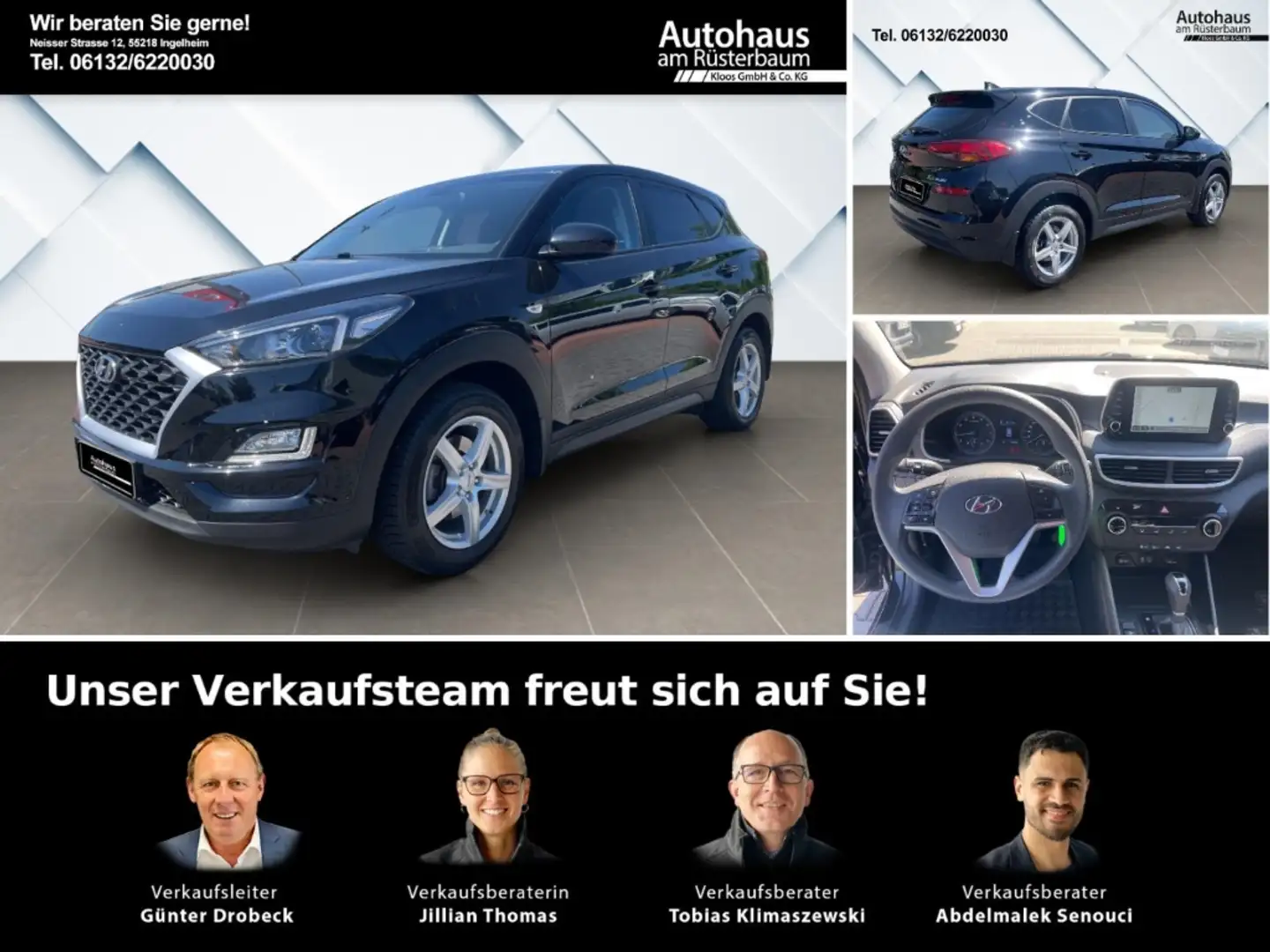 Hyundai TUCSON Trend 2WD EU6d-T 1.6 Klima. Automatik DAB  . Alarm Schwarz - 1