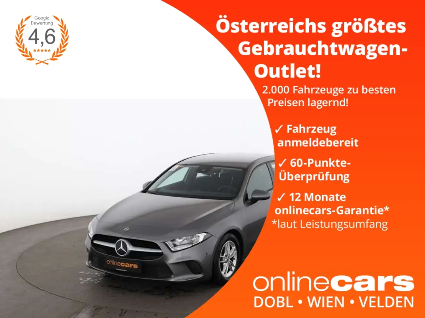 Mercedes-Benz A 180 d Aut NAVI R-CAM SITZHZG ASSIST TEMPOMAT PDC Grau - 1