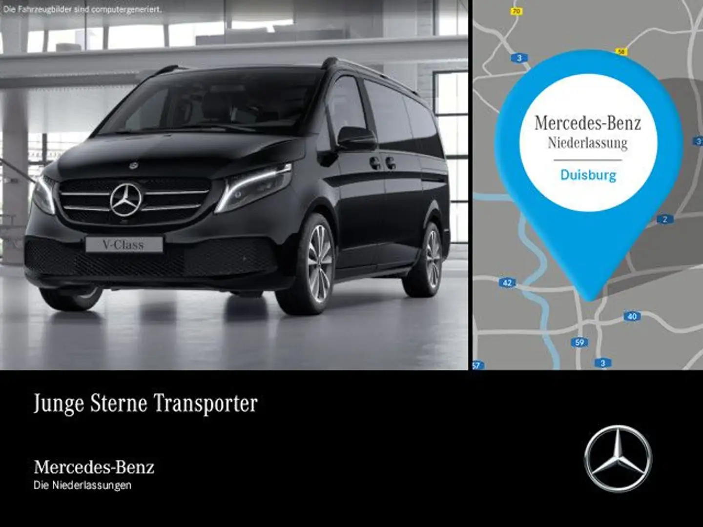Mercedes-Benz V 300 d AVANTGARDE+9G+AHK+LED+Klimaautom.+MBUX+DIS Schwarz - 1