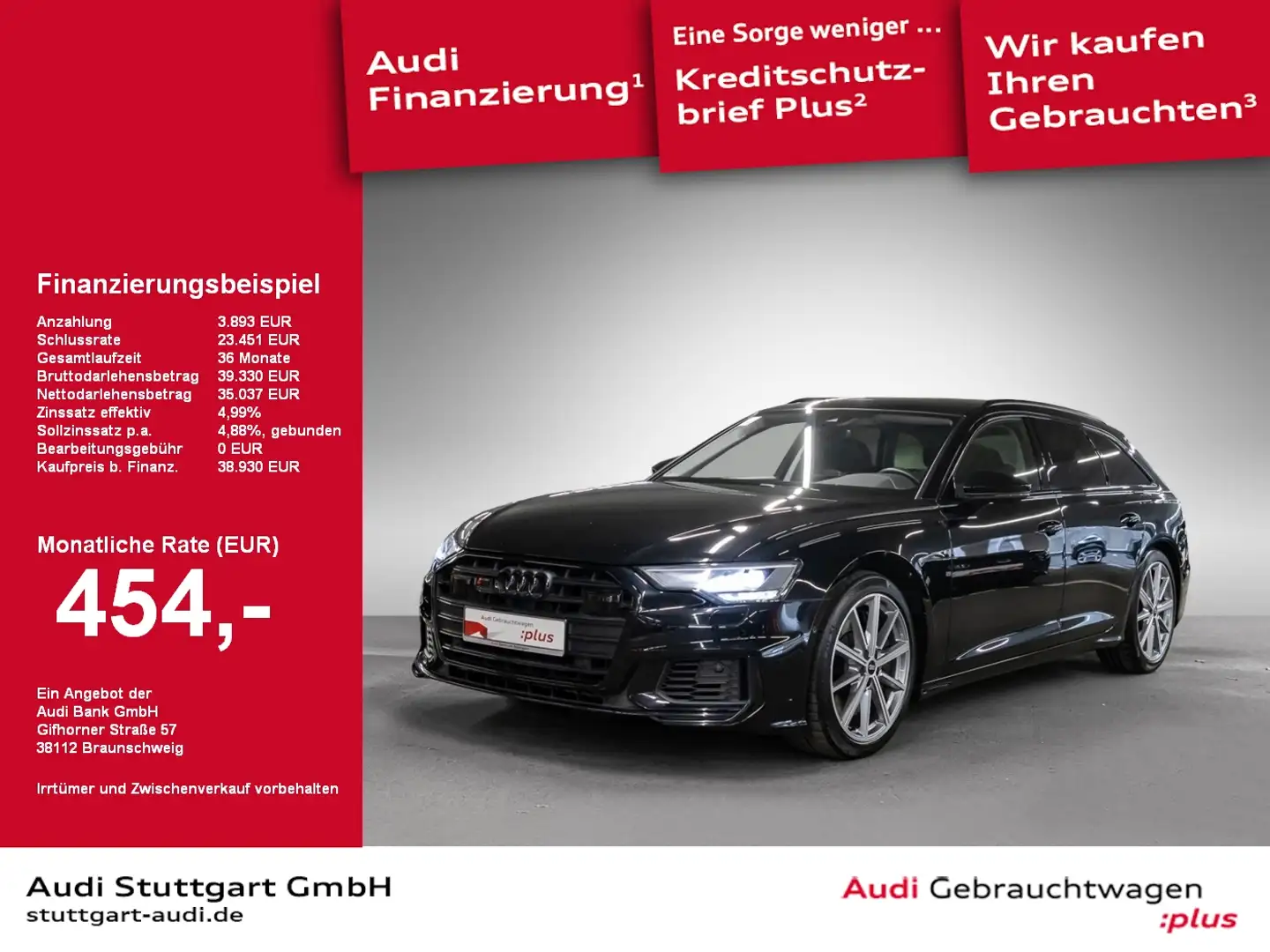 Audi S6 Avant 3.0 TDI quattro ACC AIR Pano B&O 20'' Zwart - 1