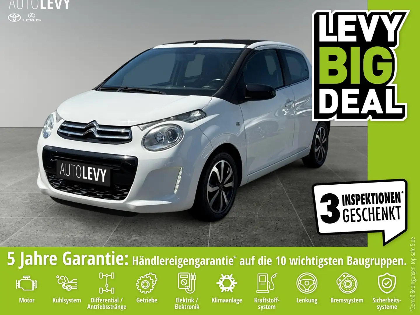 Citroen C1 1.2 VTi Airscape Shine +Allwetter+Sitzheizung+ Weiß - 1