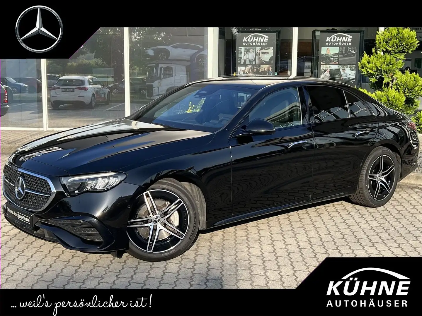 Mercedes-Benz E 200 AMG Line Advance+Winter+Night+Schaden vorn Schwarz - 1