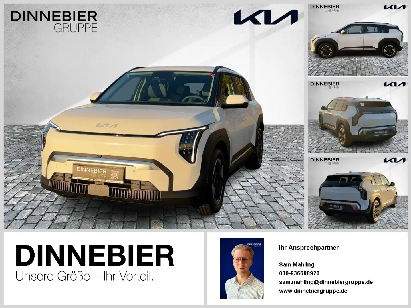 Kia EV3 Earth 81.4 kWh LED+360°Kamera+Navi+SHZ Weiß - 1