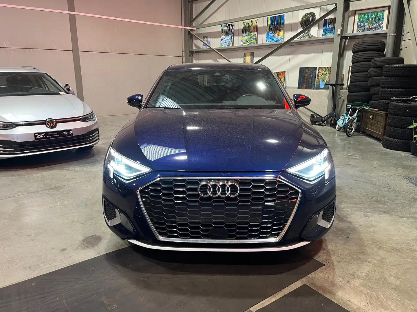 Audi A3 SB 1.0 30 TFSi Stronic 110PK Pack Platinum Sline Bleu - 2