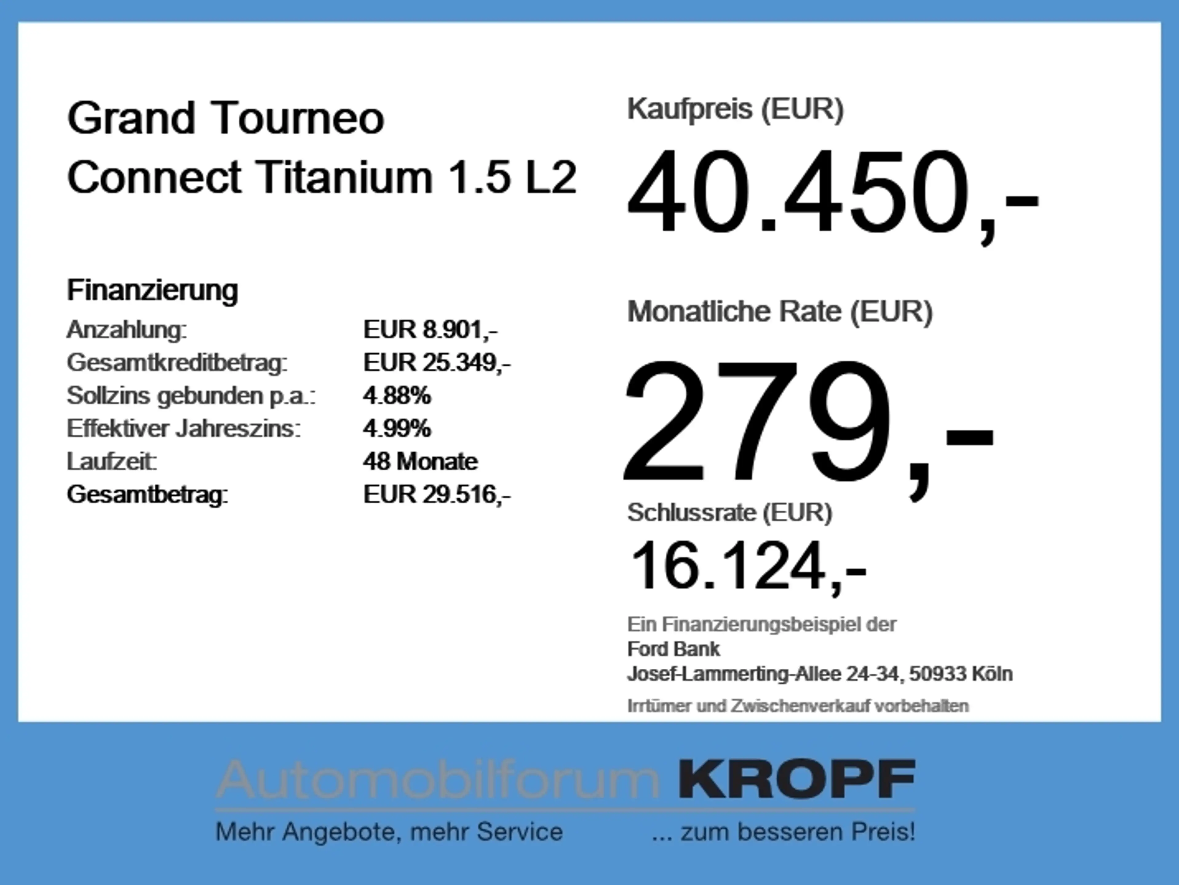 Ford Grand Tourneo Connect Titanium 1.5 L2 NAVI*iACC*SHZ — photo 6