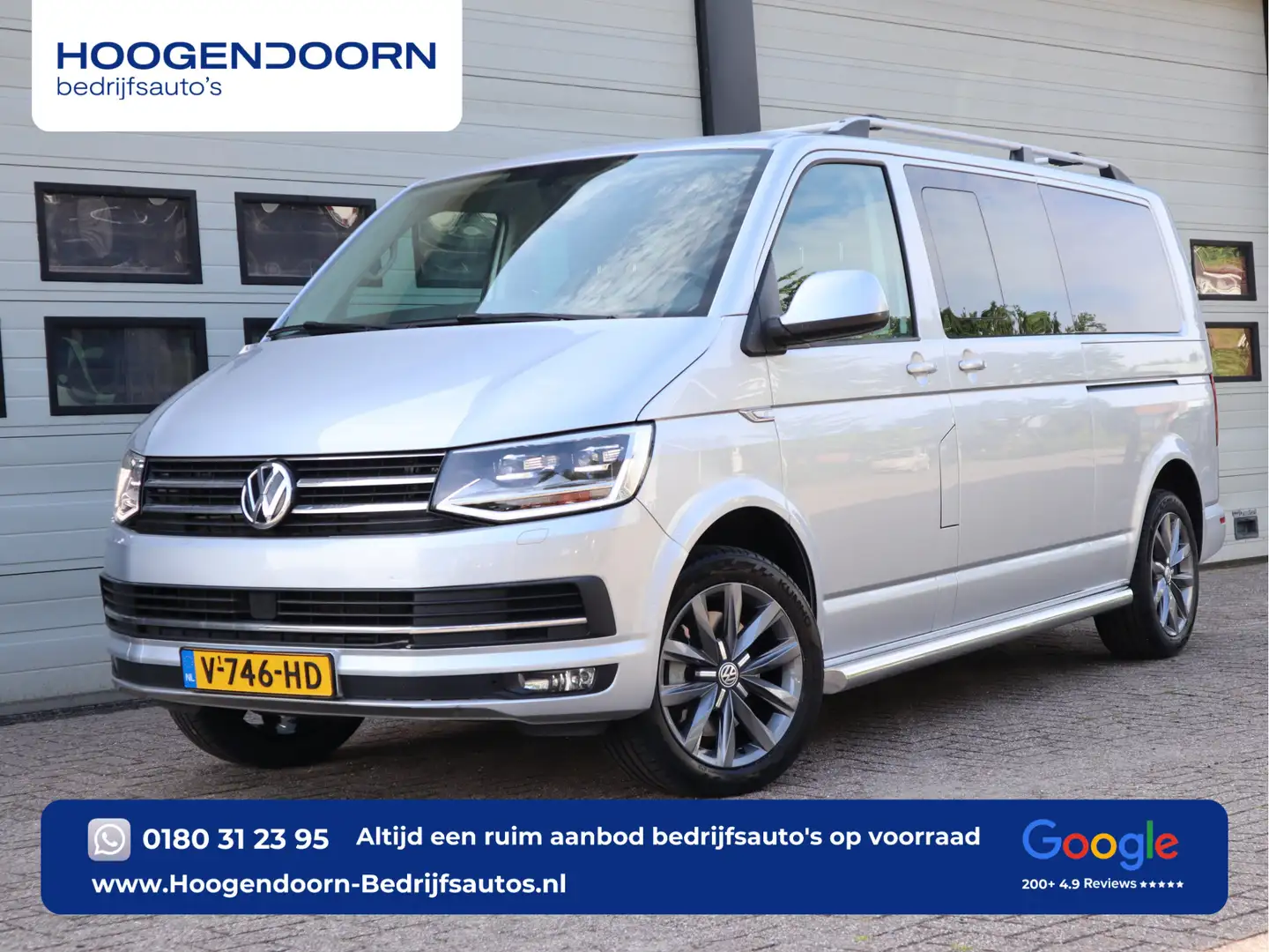 Volkswagen T6 Transporter 2.0 TDI 204pk DSG L2 DC - Highline - LED - Leder - Plateado - 1