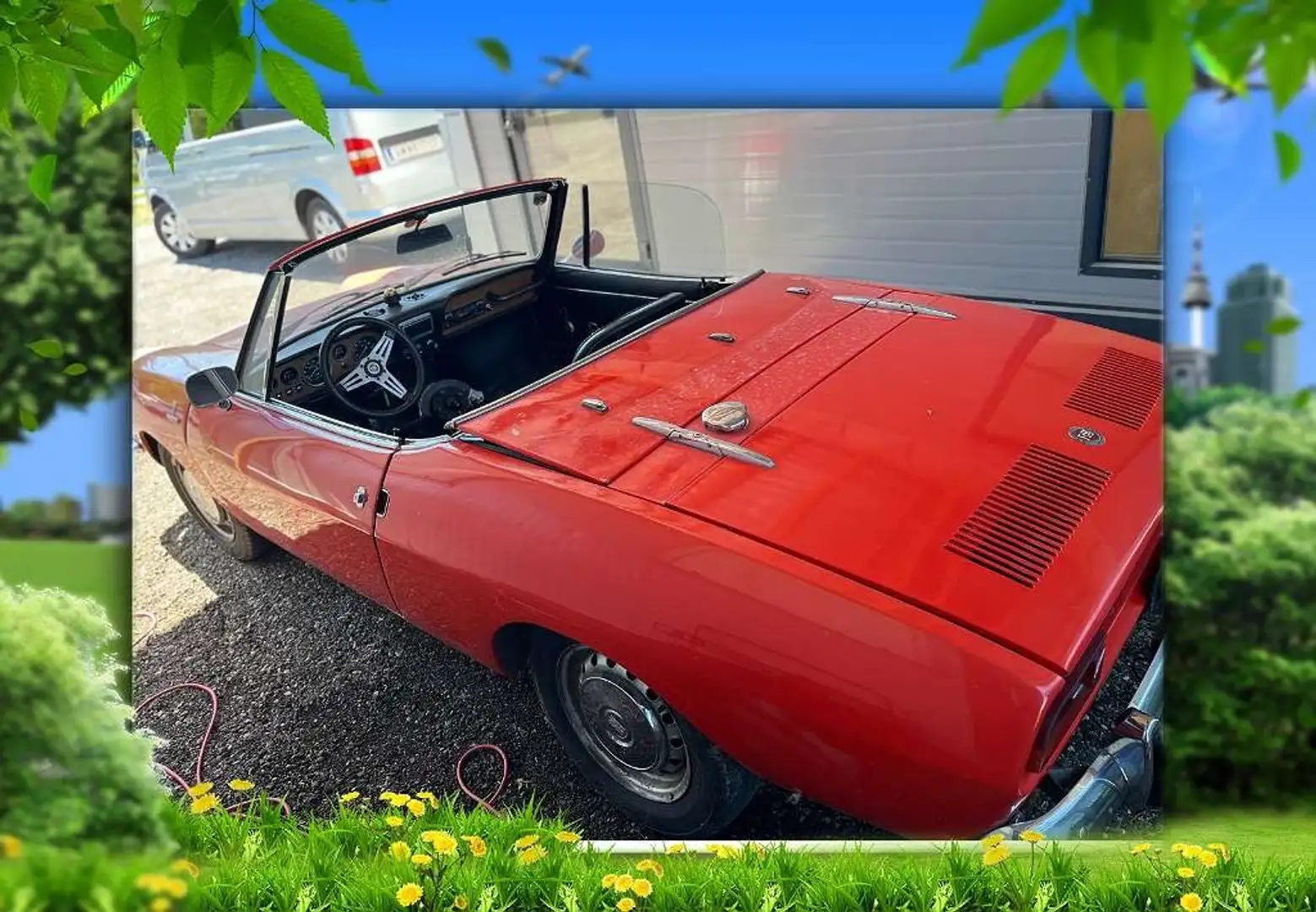 Fiat 850 Sport SPEIDER Cabrio Rot - 2