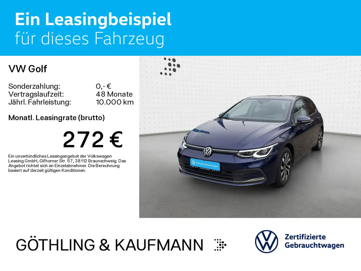 Volkswagen Golf Life ACTIVE 1.5 TSI*NAVI*STDHZG*KAM*IQ-Driv Blau - 2