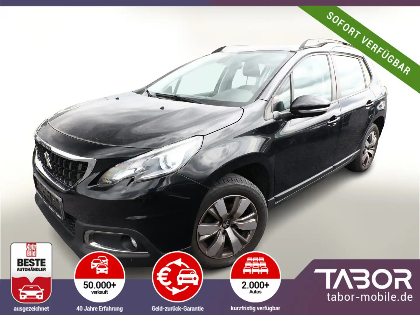 Peugeot 2008 1.2 1 PureTech 82 Active PDC SHZ Klima Temp Noir - 1